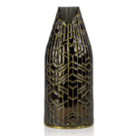 Front of Gatsby Black Champagne bottle cover