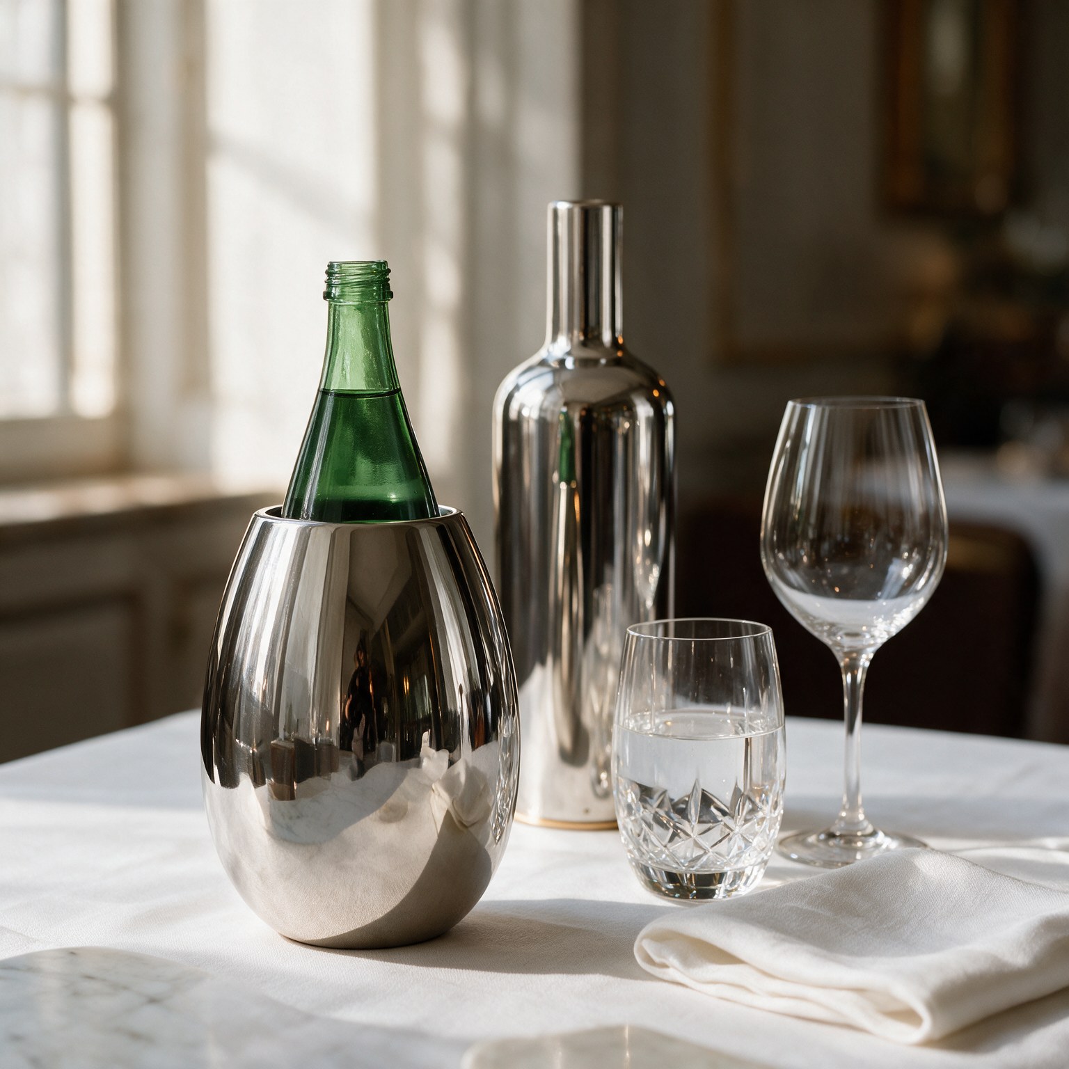 A table in perfect harmony: the dialogue between water and wine
