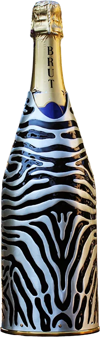 Zebra champagne bottle cover